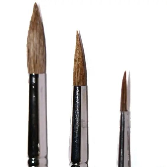 Pennello a Punta Professionale - Pelo di Bue chiaro - Ingrosso per la Ceramica | Ditta Fauci