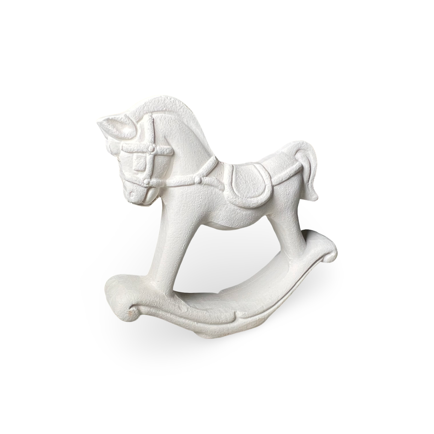 Cavallo a Dondolo in Terracotta — Biscotto Bianco da Decorare | 3 Misure