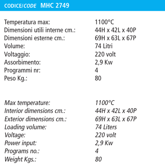 Forno ceramica Beta 2 Colorobbia - Ingrosso per la Ceramica | Ditta Fauci