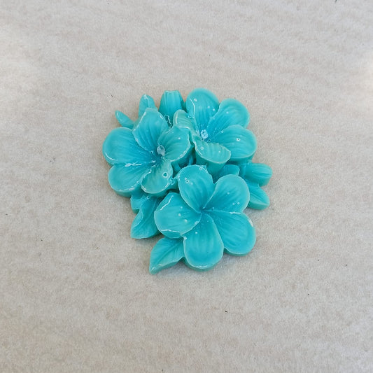 Candela Tris di Fiori in Cera - Misure cm 5,6x4,6