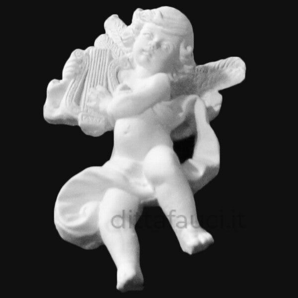 Angelo musico h 15 cm arpa | Semilavorati in ceramica - Ingrosso per la Ceramica | Ditta Fauci
