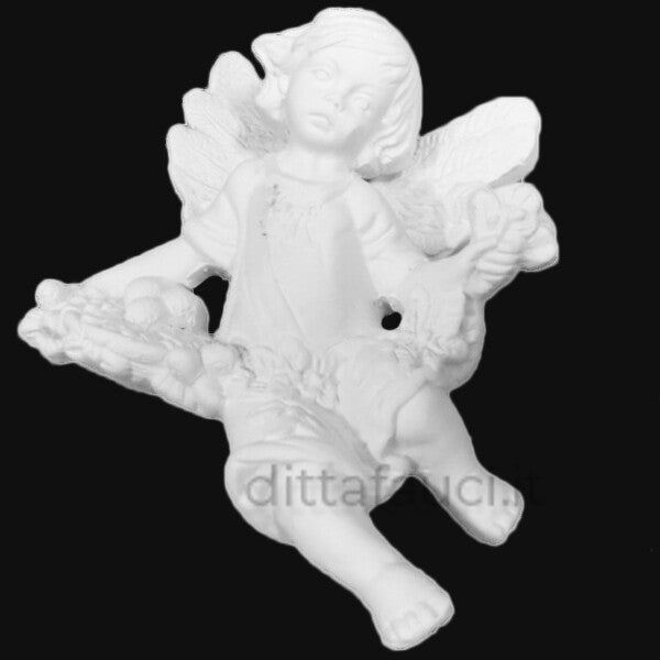 Angelo 4 stagioni h 15 cm inverno | Semilavorati in ceramica - Ingrosso per la Ceramica | Ditta Fauci