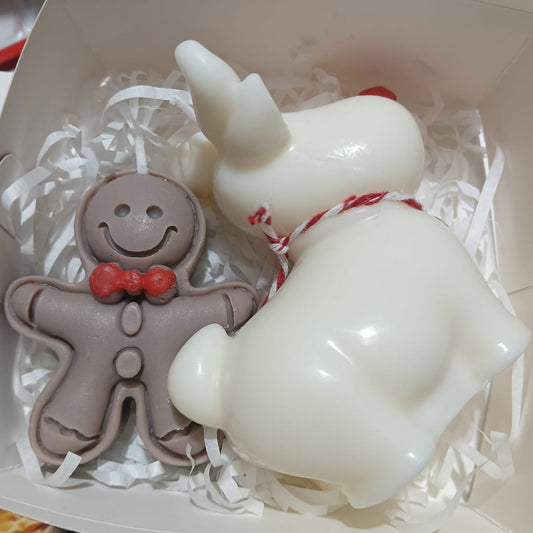 Candela Omino Pan Di Zenzero In Cera Natalizia