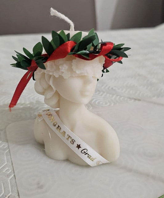 Candela Laurea Dea Bendata In Cera Portafortuna