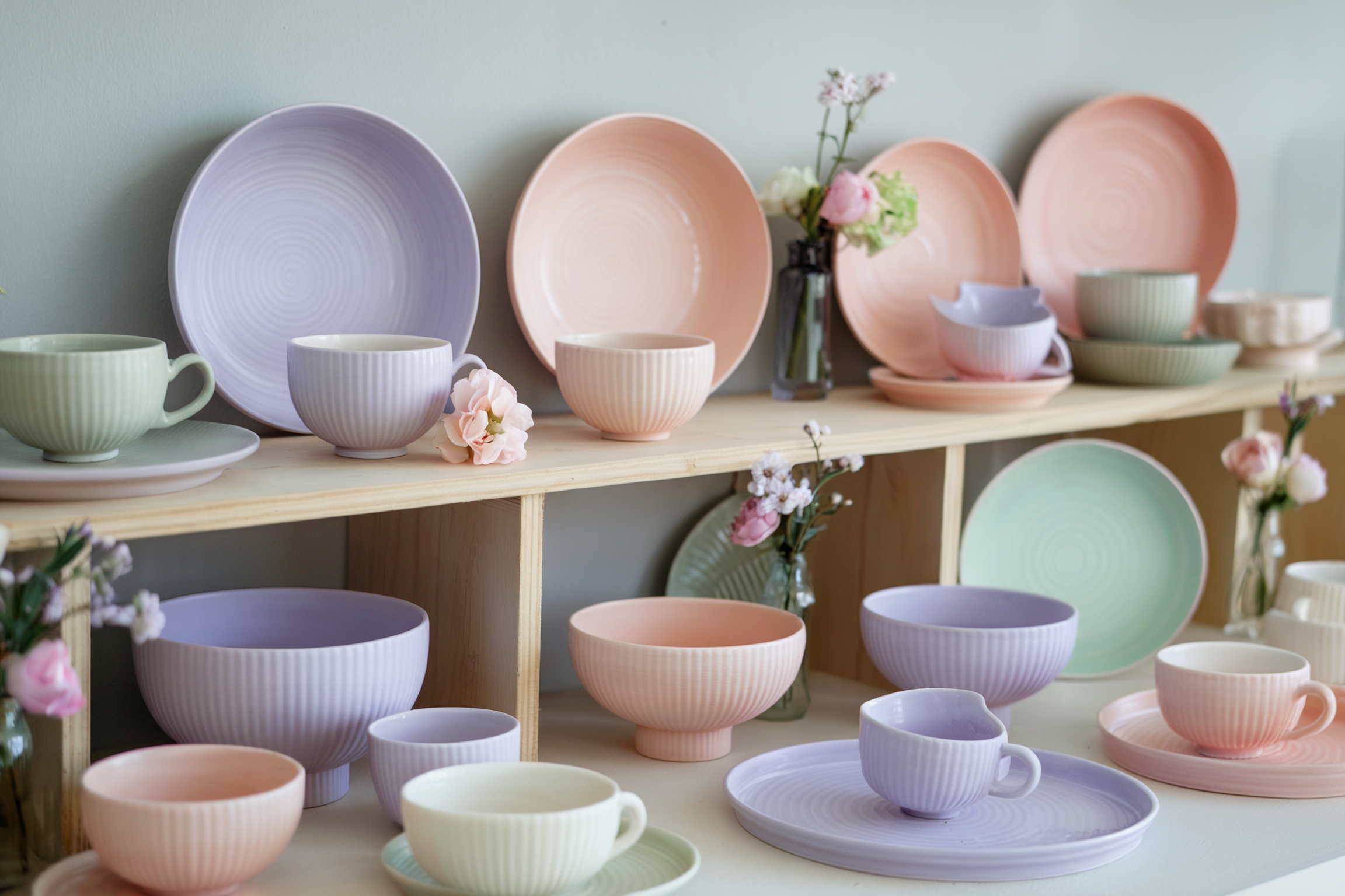Ceramiche colorate fatte a mano