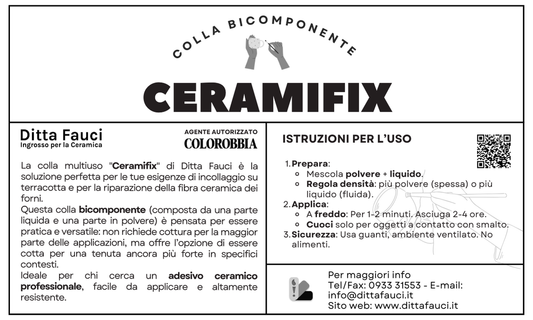 Colla Bicomponente "Ceramifix" 1kg per riparazioni ceramiche con e senza cottura