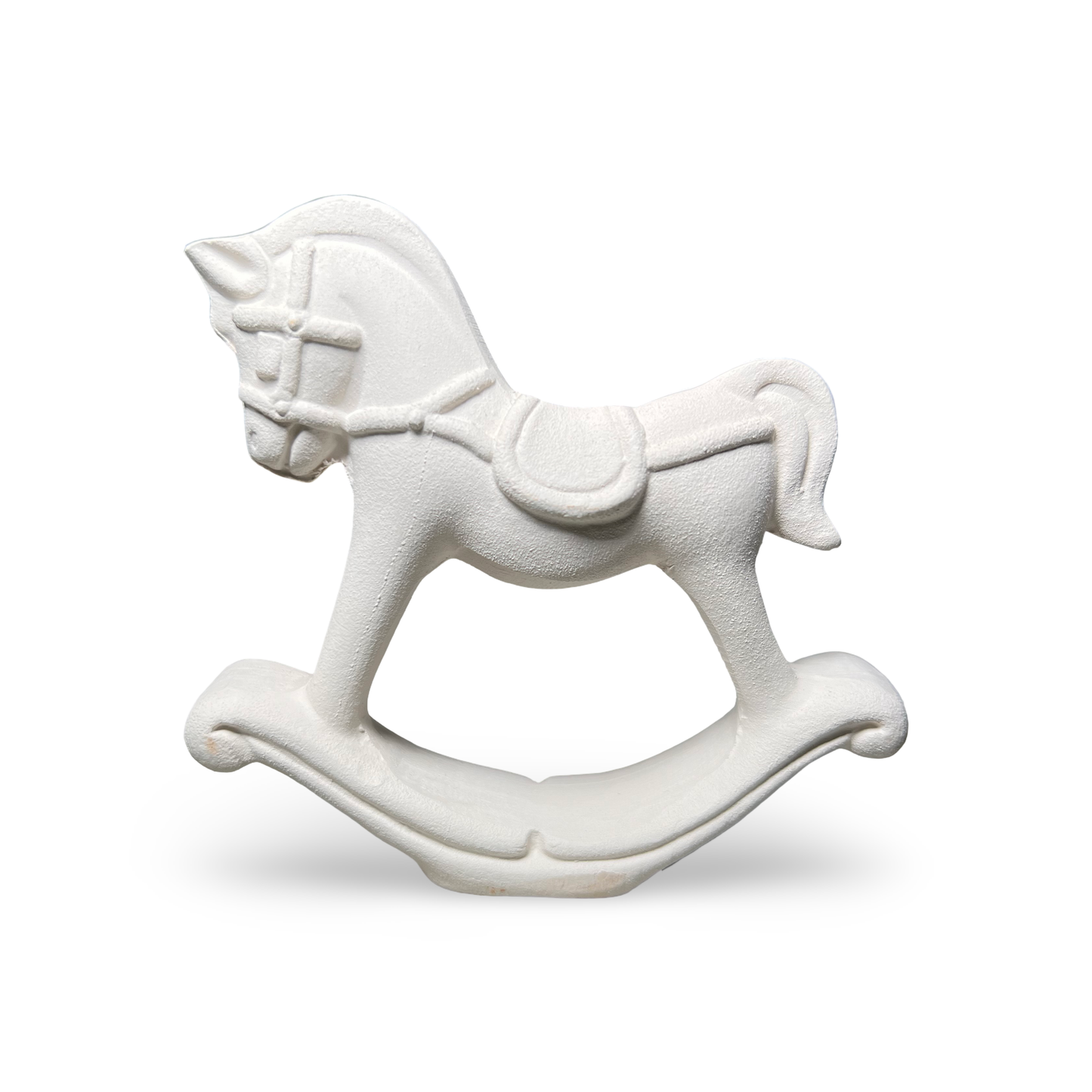 Cavallo a Dondolo in Terracotta — Biscotto Bianco da Decorare | 3 Misure