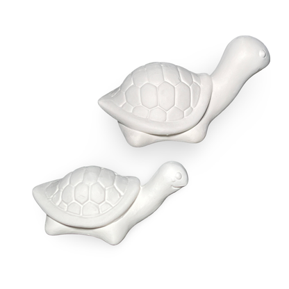 Pack 5/10pz Tartaruga in Terracotta Grezza da Decorare