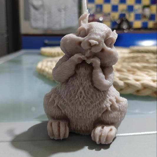 Candela Profumata Autunno Con Castoro In Cera