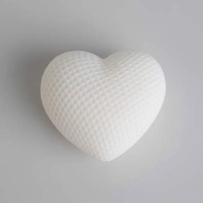 Candela Cuore Tridimensionale in Cera