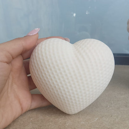 Candela Cuore Tridimensionale in Cera