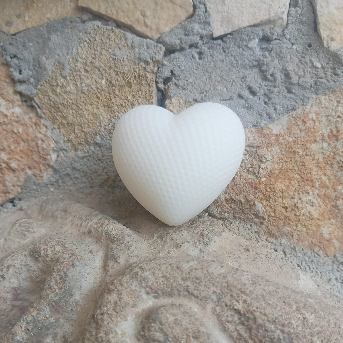 Candela Cuore Tridimensionale in Cera