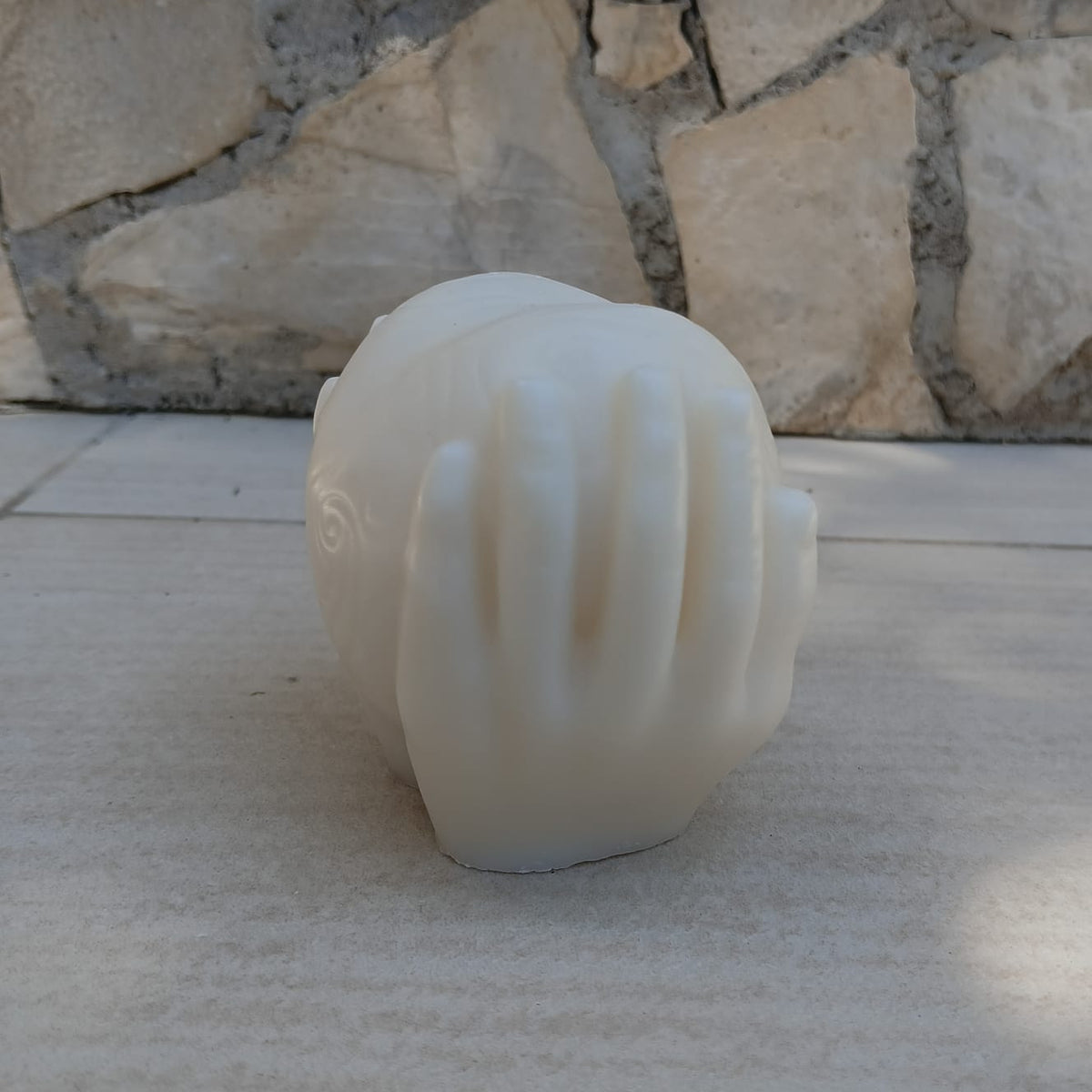 Candela Cuore tra le Mani in Cera, foto 3