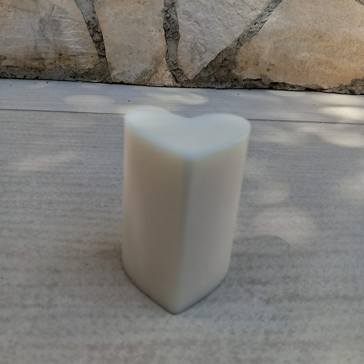 Candela a Forma di Cuore in Cera, colore bianco