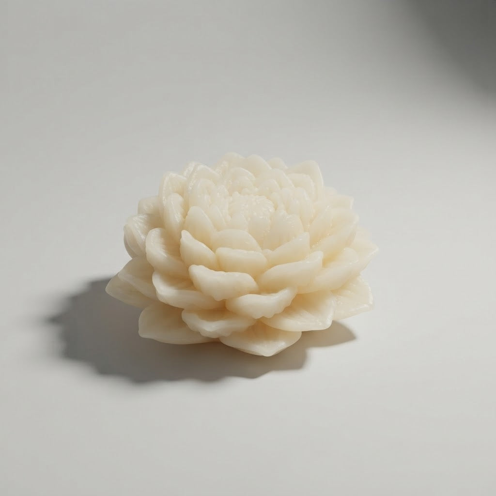 Candela Fiore di Loto in Cera - Misure cm 7x9