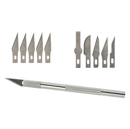 Bisturi in alluminio con lama e varie lame di ricambio, ideale per tagli precisi in modellismo e artigianato, attrezzo resistente e leggero, facile sostituzione della lama, Attrezzi, Attrezzi vari, AVADA - Best Sellers, Collezione Ditta Fauci, AVADA Email Marketing - Best Sellers, AVADA Email Marketing - Newest Products
