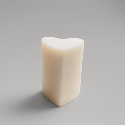 Candela a Forma di Cuore in Cera, colore Bianco