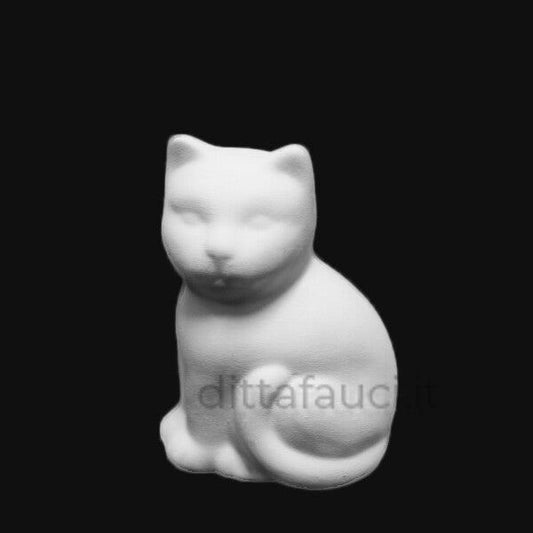 gatto in terraglia bianca